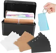 FOYTOKI 1 Set Set Colored Index Cards Flashcards with Rings Paper Lined Note Cards Card Organizer Card Case