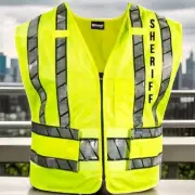 Blauer ANSI 107 Type P Class 2 ORALITE® ZIP-FRONT SAFETY VEST - SHERIFF LOGO NWT