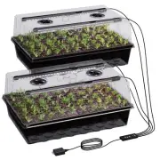 Self-Watering Seed Starter Tray with Humidity Dome - 120 Cells Grow Light