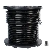 Schieffer 3/8" x 300' 4000 PSI Thermoplastic Sewer Jetter Hose & 12.0 Nozzle