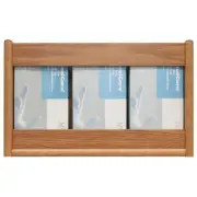 Wooden Mallet 3 Pocket Glove and Tissue Box Holder in Light Oak