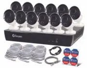 Swann NVR16-8580 16CH 4K 2TB 12 x NHD-887MSB 4K Cameras SONVK-16868012 RRP $3899
