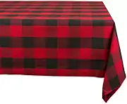 Buffalo Check Collection, Classic Farmhouse Tablecloth, Tablecloth, 60X104, Red