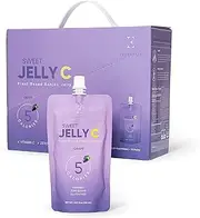 EVERYDAZE Sweet C Konjac Jelly | Vitamin C, Vegan, 5 Calories, 0 Sugar | Grape | 10 Packs | Keto, Gluten Free, Healthy Diet Pouch Drinkable Snack, Weight Management, Low Calorie