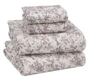 Flannel Sheets Queen Size - 100% Cotton Double Brushed Bed Sheets, Deep