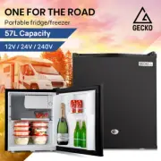 GECKO 142L Upright Portable Fridge / Freezer Caravan Camping Camper 12V/24V/240V