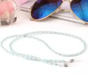 Blue beaded cord lace lanyard strap string for eyeglasses mag reading sunglasses