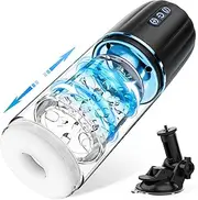 Automatic Male Masturbators Cup, Male Masturbator Toy with 7 Thrusting & Rotating, 50dB Quiet Hands Free Pocket Pussy Stroker, 3D Realistic Sleeve sex Machine, Sex Toys for Men, Suction Base