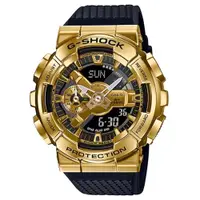 在飛比找ETMall東森購物網優惠-【CASIO 卡西歐】 G-SHOCK 金屬殼雙顯手錶-黑金