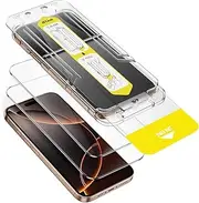 JETech Screen Protector for iPhone 16 Pro Max 6.9-Inch, 10-Second Super Easy Installation with One-Step Alignment Tray, Bubble-Free Tempered Glass Film, Case-Friendly, HD Clear, 2-Pack
