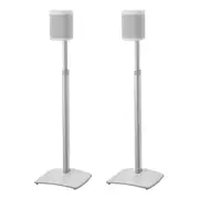 Pair Of Sanus Adjustable Height Speaker Stand For Sonos One, SL, Play:1 & Play:3 in White (WSSA2-W2)