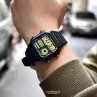 在飛比找樂天市場購物網優惠-CASIO手錶 方形黑金地圖電子錶【NEC157】
