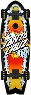 Santa Cruz Flaming Dice Dot 8.81in x 27.69in Shark Skateboard Cruzer