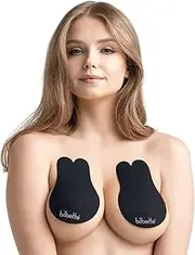 [Bilbette] Adhesive Push Up Bra S M XXL Cup A to D Invisible Reusable Strapless Self Adhesive Silicone Nipple Covers Backless Sticky Bra for Women
