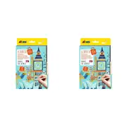 2PK Avenir A5 Scratch Book Travel the World Art & Craft Toys 15.5x24cm Kids 5y+