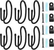 VANZACK Chain Link Fence Hooks, 6pcs Pool Fence Hooks for Pool Equipment Fence Hangers for Leaf Rakes, Pool Poles,Nets,Brushes,Skimmers