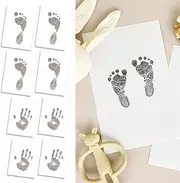 Baby Footprint Kit & Handprint Kit - Newborn Inkless Hand & Footprint Kit Gift with Eight Ready to Frame Sheet