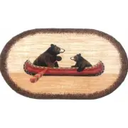Mayberry Rug CC10449 30X46 30 x 46 in. Cozy Cabin Bear Printed Nylon Kitchen ...
