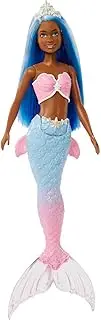 Barbie Dreamtopia Mermaid Doll (Blue Hair) with Pink & Blue Ombre Mermaid Tail and Tiara, Toy for Kids Ages 3 Years Old and Up