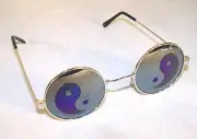 MIRROR REFLECTION YIN YANG SUNGLASSES sun246 new fun unisex glasses zen