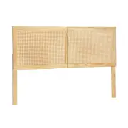 Artiss Bed Head Headboard Double Rattan - RIBO Pine