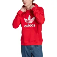 在飛比找momo購物網優惠-【adidas 愛迪達】連帽長袖T恤 TREFOIL HOO