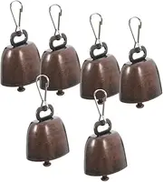 Cow Bell Iron Bell Vintage Bells Mini Bells Dog Bell Jimgle Bells Craft Bells Cheering Hand Bells Bulk Bells for Crafts Crafting Bells Dog Training Bells Cat Bell Olive Green