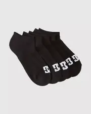 DC Shoes Socks 5 Pack Logo Ankle Black Size 8-11 Skateboard Sox