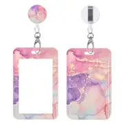 Badge Reels Retractable with Carabiner Reel Clip, Worker Badge Holder Belt Fe...