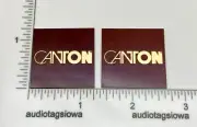 Canton Speaker Badge Custom Brown / Gold Aluminum Pair