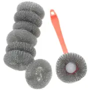 Stainless Steel Scrubber Scouring Pads Fine Texture Pan Brush