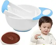 Food Mash Bowl - Food Serving Bowl | Portable Toddler Snack Mash Container with Safe Preparation, Grinding Rod | Anti Slip Secure Food Crusher for Kids Food