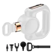 Handheld Muscle Massage Gun with Massage Belt and 4 Massage Heads - White
