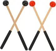 Alasum 2 Pairs Marimba Mallets Tongue Drum Sticks for Beginners Durable Percussion Instrument Accessories Color Options