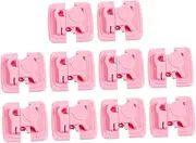 HAMPPLIES 10 Pcs Locks Multifunctional Safety Locks for Cabinet Drawer and Refrigerator Pink Pinch Design Prevents Accidental Injury and Keeps Safe