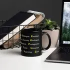 Black Glossy Mug - ABC's of Writing Novels - Prevent Writer's Block