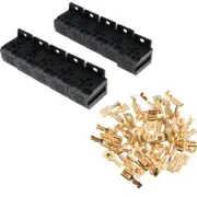 10 Sets Car Fuse Relay Socket Holder 5-Pin 6.3mm Connector/Terminals 30A-80A Kit (for: Fiat)