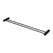 Double Towel Rail 600mm Rack Bar Wall Holder Hanger 305 Stainless Steel Black