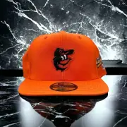 NEW Capn On Melrose Baltimore Orioles Orange SnapBack Hat Flat Brim Cap