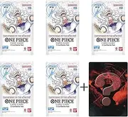 One Piece TCG: Awakening of The New Era OP05 5X Booster Pack (English) + Random Custom Handmade Leader