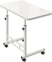 Foret Mobile Laptop Computer Bedside Study Desk Stand Adjustable Portable Table White