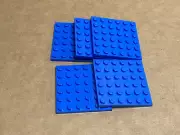 LEGO Parts - Blue Plate 6 x 6 - No 3958 - QTY 5