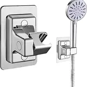 Shower Head Holder Wall Mount Adhesive Adjustable Handheld Shower Wand Holder No Drilling Wall Mount Bracket