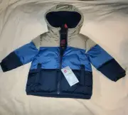 SWISS TECH Boys Blue & GRAY Jacket with Hood 2T