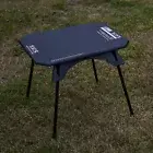 Foldable Camping Table High Low Dual-Use Table for Beach Hiking Fishing (Black)