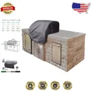 Water-Resistant Built-In Grill Cover with Drawcord – Premium 42x28x14 Protection