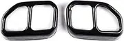 Car Tail Exhaust Tip Outlet Muffler Tip Cover Decorative Tail Throat Frame Compatible For BMW X3 G01 X4 G02 2022 Auto ABS Gloss Black