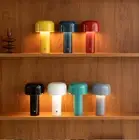 Mushroom Table Lamp Rechargeable Bedroom Bedside USB Desk Touch Night Light