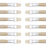 12x Jasart Soft Hog Bristle Flat Size 10 Art/Craft Paint/Colour Brush Series 579