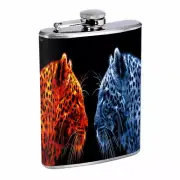 Fire And Ice Em17 Flask 8oz Stainless Steel Hip Drinking Whiskey